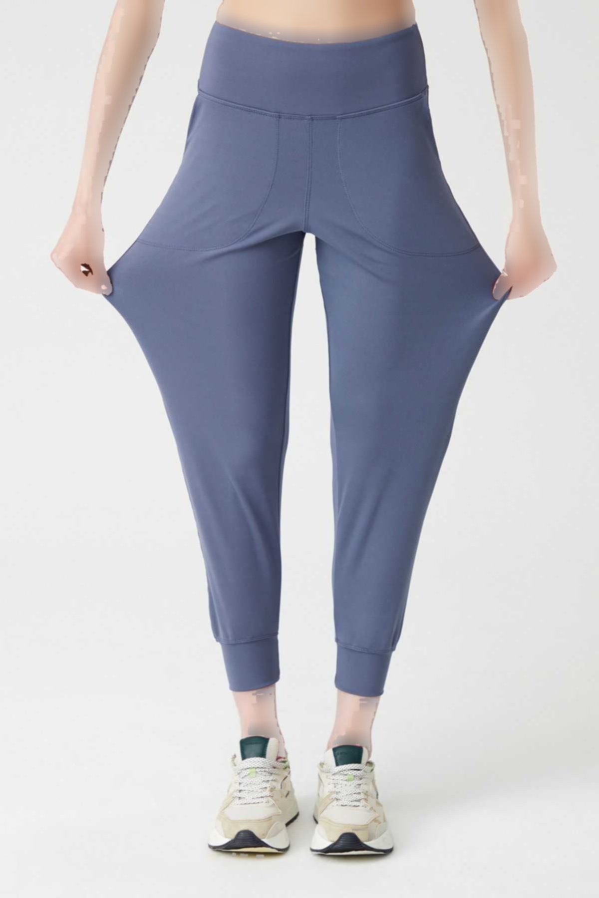 شلوار راحتی دور کمر بلند خاکستری آنتراسیت زنانه برند LOS OJOS کد 1720658830