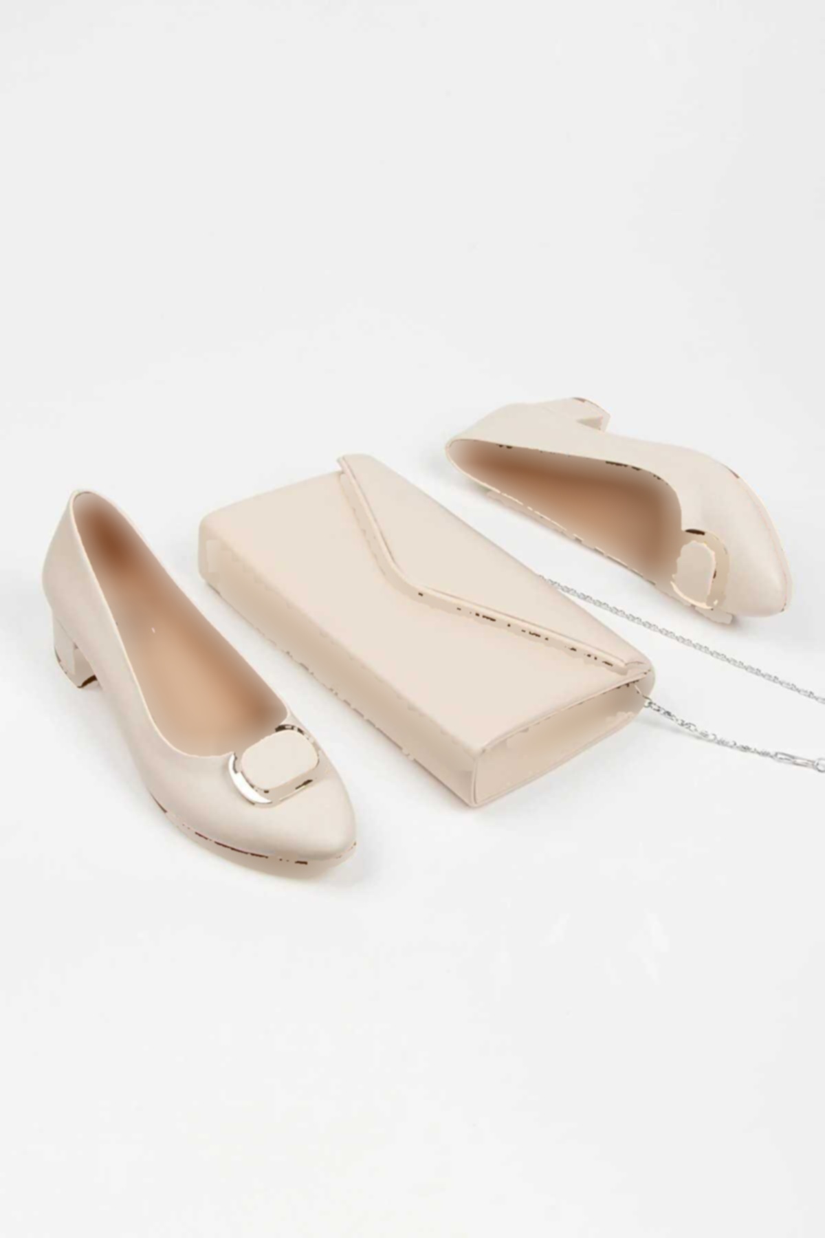 ست کفش راحتی پاشنه بلند سگک دار کوتاه کیف زنانه برند DARUGA کد 1720214062