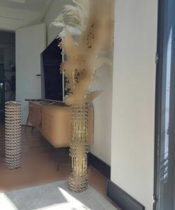 گلدان بافتنی تزئینی فلزی جوت حصیری 60cm برند Lui Tasarım کد 1724855355