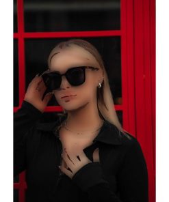 قاب عکس عینک شیشه ای طرحدار مشکی زنانه برند Angel Eyes کد 1722878204