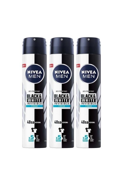 تازه 3عدد 150میلی لیتر and سفید مشکی دئودورانت مردانه برند NIVEA کد 1723736670