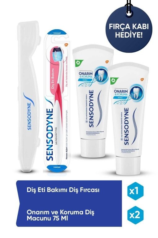 ظرف مسواک حفاظت ترمیم مراقبت کادو 2عدد x برند Sensodyne کد 1722955333