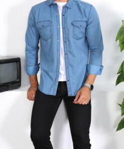 پیراهن جین قابل شستشو مردانه برند ENZİM JEANS کد 1727512711