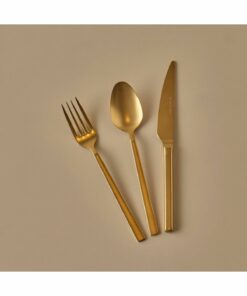 ست کارد, قاشق و چنگال شیرینی 6نفره 18تکه طلایی برند Bella Maison کد 1726733749