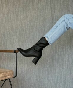 پاشنه کلفت پوتین مشکی برند Ömer Ediz Shoes کد 1726322282