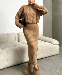 ست پیراهن بافتنی پلیور زنانه برند bacc کد 1726493342