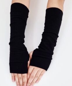 دستکش اکسسوار بافتنی پارچه رنگ مشکی برند Nishstyle کد 1726491874