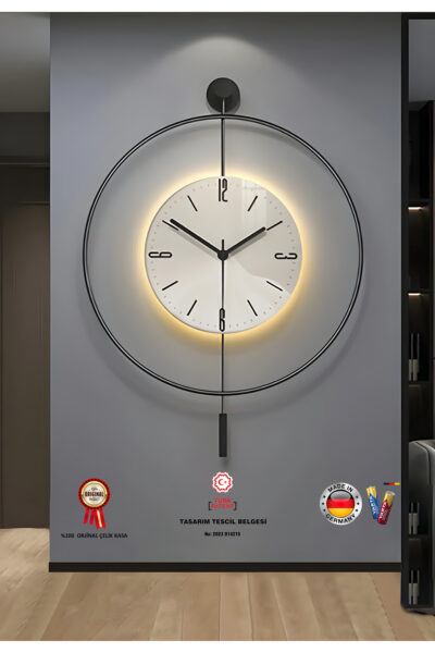 ساعت دیواری led فلزی (با باتری برند MetaQuartz Aksesuar کد 1726401728