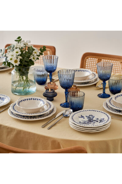 سرویس غذاخوری 6نفره 24تکه ونسا آبی برند Bella Maison کد 1726733249