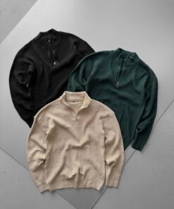 پلیور بافتنی نیمه 3عدد زیپدار برند OTAKU کد 1727675977