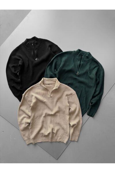 پلیور بافتنی نیمه 3عدد زیپدار برند OTAKU کد 1727675977
