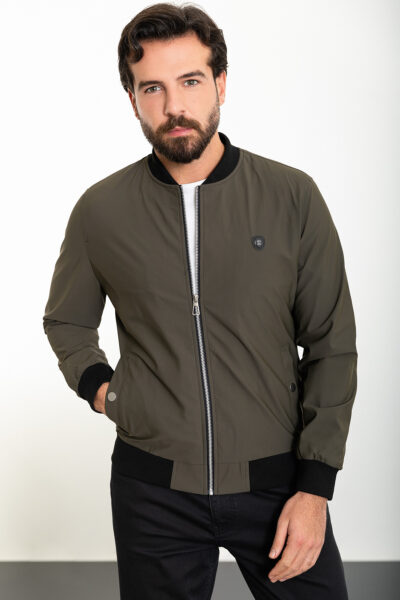 کاپشن خلبانی اسلیم فیت ساده یشمی مردانه برند Mcr کد 1726737380