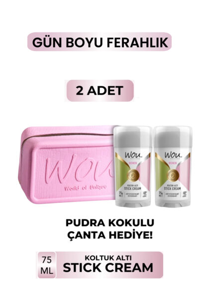 حفاظت زیر بغل کرم 48ساعت 2عدد وگان زنانه برند WOU World of Unique کد 1727345211