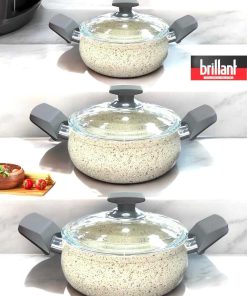 ست قابلمه نچسب نمیسوزد گرانیت 6تکه سانتی متر برند Brillant کد 1725862155