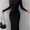 پیراهن بافتنی مدادی یقه قد اسکی برند DESING HS کد 1726586386