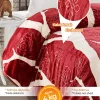 دوین پتو مخمل نرم دو‎نفره کلفت 4کیلو زرشکی برند Evlen Home Collection کد 1727518995