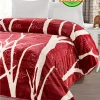 دوین پتو مخمل نرم دو‎نفره کلفت 4کیلو زرشکی برند Evlen Home Collection کد 1727518995