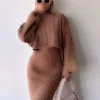 ست پیراهن بافتنی پلیور زنانه برند bacc کد 1726493342