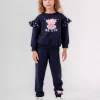 ست لباس راحتی پایین طرح گلدار چاپی فرشته بلوز گرمکن دخترانه برند Mışıl Kids کد 1727012369