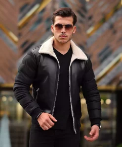 کاپشن زمستانی پفدار آب آستر خزدار مردانه برند BOYS MANS کد 1726301573