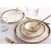 سرویس غذاخوری چینی 6نفره 24تکه papatya طلایی برند decovien کد 1729355736