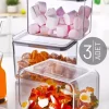 ظرف مواد غذایی نگه داری مستطیلی شفاف 3عدد درب‎دار 75lt & مهر و موم شده، برند Nandy Home کد 1729501705