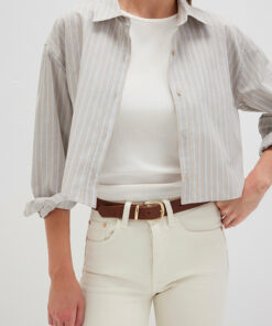 کمربند چرم مصنوعی قهوه‎ای برند Mavi کد 1729427907