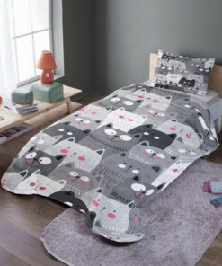 ست روتختی تک نفره طرحدار طوسی برند Evpanya کد 1727788558