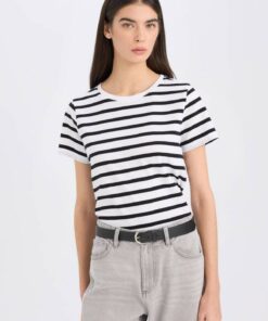 متناسب آستین کوتاه ساده یقه گرد تیشرت برند Defacto کد 1729441881