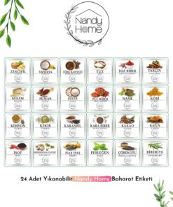 ادویه قابل شستشو آب مقاوم 24عدد برند Nandy Home کد 1729410796