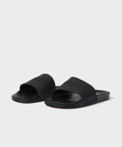 دمپایی ساده چرم مصنوعی کف اسلیپ آن مردانه برند Defacto کد 1729337903