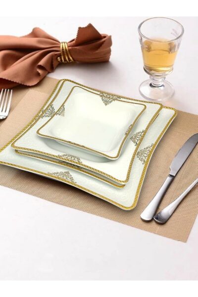 آن را سرویس غذاخوری جدید چینی 24تکه طرحدار 6نفره طلایی روز فروشنده برند Pars کد 1728117933