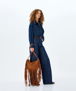 جیر مصنوعی نخی طرحدار بافتنی ابر و باد زینب x زیپدار کیف برند Koton کد 1729364065