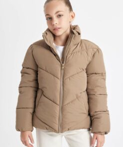 کاپشن آستر‎دار پفدار پلار ضد آب دخترانه برند Defacto کد 1729415547