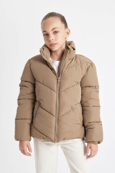 کاپشن آستر‎دار پفدار پلار ضد آب دخترانه برند Defacto کد 1729415547