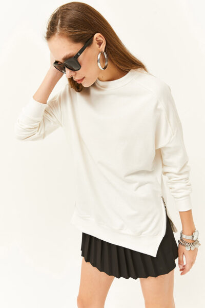 سوییشرت کلفت داخل زیپدار کنار شیری زنانه برند Olalook کد 1729552690