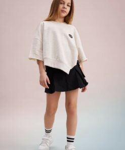 دامن جیب دار پنبه ای دمپا کش دخترانه برند Defacto کد 1729495946