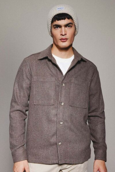 کت پیراهن متناسب پنبه ای آستین بلند یقه سه دکمه برند Defacto کد 1729778240