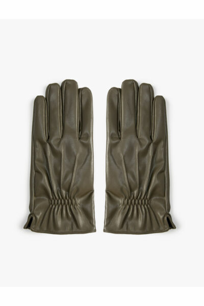 دستکش به صورت طرح‎دار لاستیک چرم برند Koton کد 1728867977