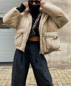 کاپشن جیب دار گشاد بژ برند Madmext کد 1730390243