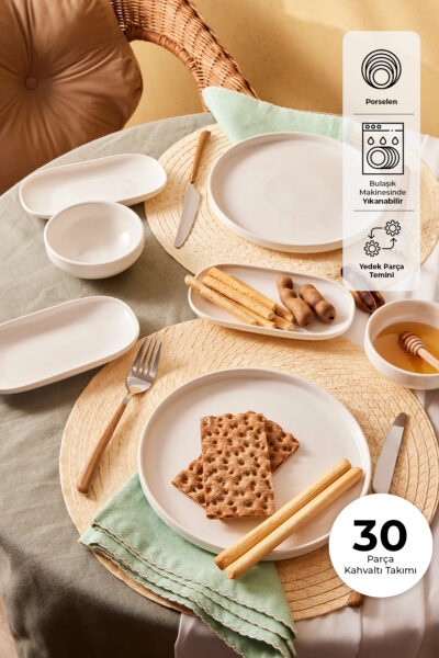 سرویس صبحانه چینی 6نفره 12تکه سفید برند Emsan کد 1728491608