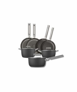 ست قابلمه تابه مشکی سبک برند Smeg کد 1729911860