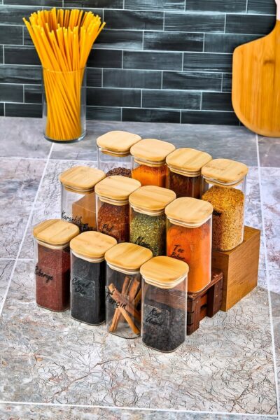 ست‎ادویه ست چوب 300میلی لیتر درب‎دار برند FBZhome کد 1728143750