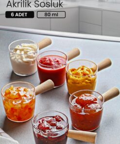 صبحانه سرویس سفره مرباخوری ست دسته دار چوب 80میلی لیتر جا سسی 6تکه برند Kitchen Life کد 1728491622