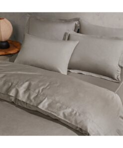 بالشت و رویه ست پنبه والاندار ساتن قهوه ای سموری ترکیب تطبیق برند Linens کد 1728358271