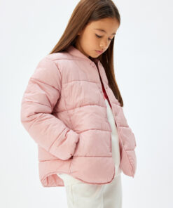 بسته شدنی کاپشن یقه ایستاده دکمه دار پفدار برند Koton کد 1729414590