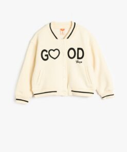 بسته شدنی کت جیب دار کالج طرحدار دکمه برند Koton کد 1729414585