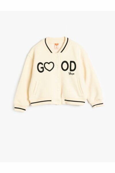 بسته شدنی کت جیب دار کالج طرح‎دار دکمه برند Koton کد 1729414585