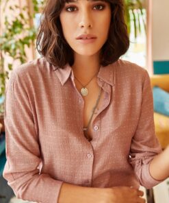 پیراهن بافتنی رنگ گل رز راحت زنانه برند Olalook کد 1729532845