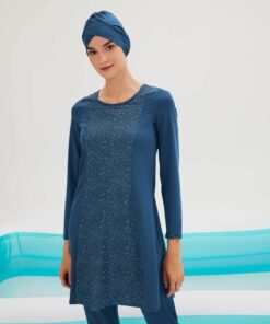 ست مایو اسلامی پوشیده طرح‎دار برند Defacto کد 1728734116